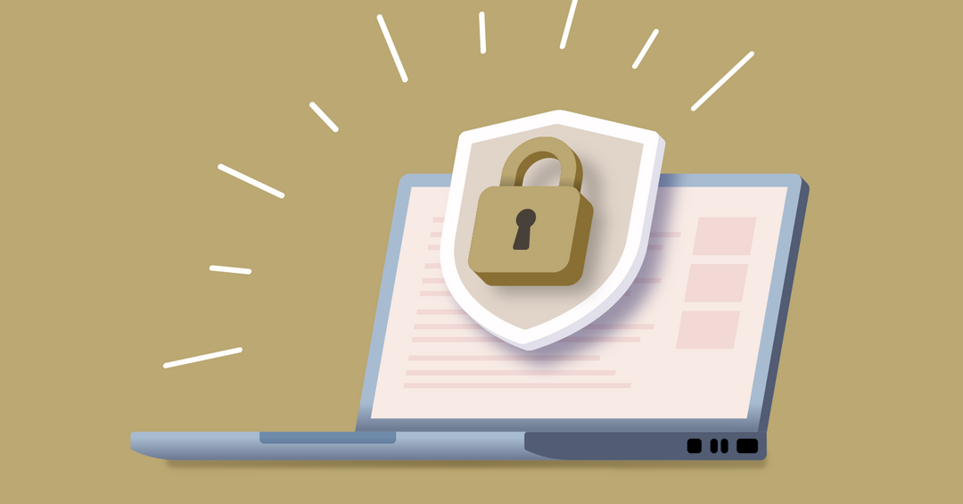 Secure website with a lock icon