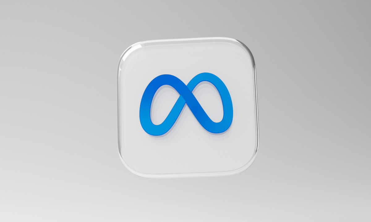 grey box with Meta logo
