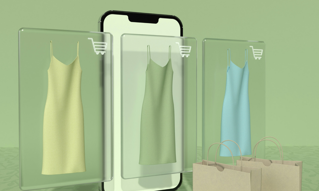 Mobile ecommerce shopping experience with product displays and digital storefront interface