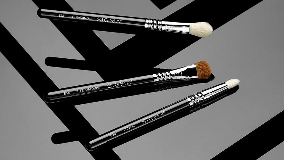 E25, E55, and E30 Eye makeup brushes